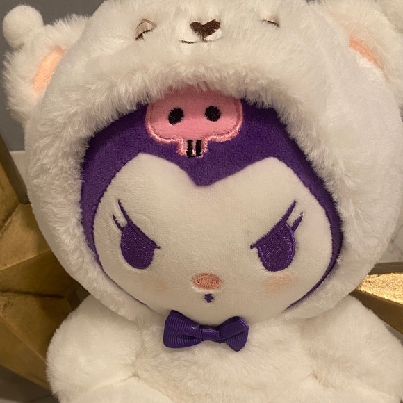 Hello Kitty Kuromi Plush in bear outfit - Picture 2 of 6